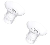 2PCS Flange Insert 17mm Compatible with Momcozy M9/M6/M5/S12 Pro/S9 Pro/Medela/Spectra/Bellababy/Lansinoh/Elvie/Nuliie/KISSBOBO/ANWIKE 24mm Wearable Breast Pump Replacement Accessories