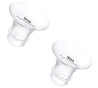2PCS Flange Insert 18mm Compatible with Momcozy M9/M6/M5/S12 Pro/S9 Pro/Medela/Spectra/Bellababy/Lansinoh/Elvie/Nuliie/KISSBOBO/ANWIKE 24mm Wearable Breast Pump Replacement Accessories