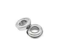 2Pcs Flanged Ball Bearings, 10mm OD 3mm ID 4mm Height