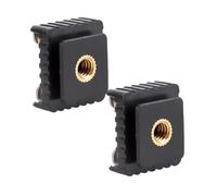 2Pcs Flashing Hot Shoe Mount Adapter Flashing Cold Hot Shoe Bracket Adapter 1/4inch Screw For Studio Tripod Photography Camera