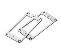 2Pcs Flat Aluminum Alloy Pickup Mounting Set Bridge Neck Pickups Cover Frame Replacement Parts for Electric Guitar Guitar Pickup