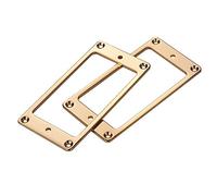2Pcs Flat Aluminum Alloy Pickup Mounting Set Bridge Neck Pickups Cover Frame Replacement Parts For Electric Guitar Humbucker Pickup