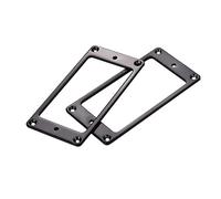 2Pcs Flat Aluminum Alloy Pickup Mounting Set Bridge Neck Pickups Cover Frame Replacement Parts For Electric Guitar Humbucker Pickup