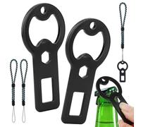 2pcs Flat Bottle Openers, Portable Metal Bottle Opener Keychain with Lanyard, Speed Openers, Beer Opener Cap Clip for Kitchen Bar Restaurant Outdoor Enthusiasts