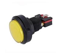 2PCS Flat Shaped Illuminated Push Buttons, Large LED Light, Micro Switch For Arcade Coin Machine, Operated Games, 45mm, 5 V, 12V(Yellow)