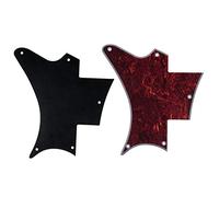2pcs flat-top guitar pickguard Scratch Plate For PRS SE Replacement ,3ply black/Red