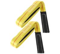 2pcs Flat Web Lifting Sling Polyester Yellow Heavy Duty