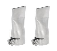 2Pcs Flat Wide Mouth Welding Nozzle, 40mm Stainless Steel Heat Gun Welding Nozzle Tips for Diameter Heat Gun, for PP PVC Plastic Sheet Weld