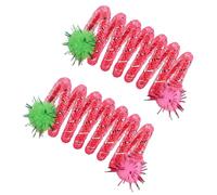 2Pcs Flexible Coils Spring Cats Toy With Plush Bright Colored Captures Attention For Active Pet Friend Family