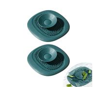 2PCS Flexible Kitchen Sink Plug Strainer Covers, Drain Filters for Basins and Tubs with Silicone Bath Plug, Compatible with Most Bathroom Sink Plugs, also Functions as Shower Drain Cover Replacement