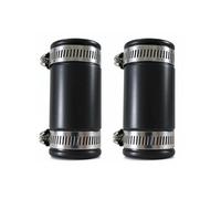 2Pcs Flexible PVC Pipe Coupling, 1.25" Rubber Straight-Tube Flexible Connector, with 4Pcs Stainless Steel Clamps, for Pipe Size 32-40mm