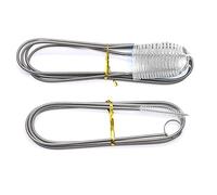 2Pcs Flexible Refrigerator Scrub Brush, Stainless Steel Nylon Drain Tube Cleaning Brushes, Waterpipe Dredge Tool for Kitchen Drain Pipe