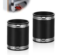 2PCS Flexible Rubber Hose, PVC Pipe with Stainless Steel Clamps 2.4" ID Rubber Condensate Pipe Coupling Replacement Pond Pipe Connectors and Fittings