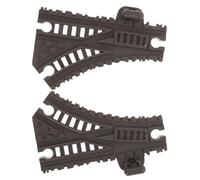 2pcs Flexible Train Track for Compatible Plastic Railroad Accessory for Creative Play Thrilling Rides Interchangeable with Standard Tracks Boosts Cognitive Skills