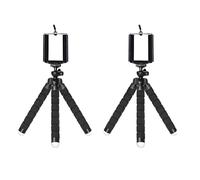 2pcs Flexible Tripod Portable Adjustable Tripod Stand With Clip Bracket Mount Holder For Cellphone Action Camera