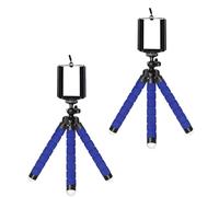 2pcs Flexible Tripod Portable Adjustable Tripod Stand With Clip Bracket Mount Holder For Cellphone Action Camera