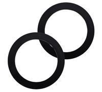 2pcs FLG-Seal Sink Plug Seal Gasket Accessory, Putty-Free Rubber O Ring Seals Washer Replacement for InSinkErator Kitchen Sink Garbage Disposal Drain (Black)