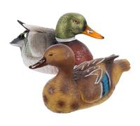2pcs Floating Duck Decoration Resin Weather Resistant Garden Ornament