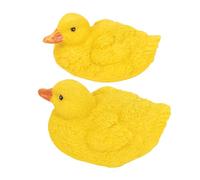 2pcs Floating Ducks for Pond, Resin Simulation Duck Garden Statue Small Resin Figures Pond Decor for Outdoor Garden Patio Lawn (Yellow Ducks)
