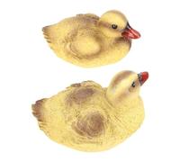 2pcs Floating Ducks for Pond, Resin Simulation Duck Garden Statue Small Resin Figures Pond Decor for Outdoor Garden Patio Lawn (Gray Ducks)