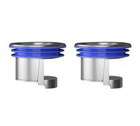 2Pcs Floor Drain Anti-backflow Plug, Shower Floor Drain Backflow Preventer Sewer Core Anti-Odor Plug for Kitchen Bathroom Drain (Silver Plated)
