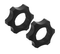 2pcs Floor Fan Base Nut Replacement for 38mm Rod Plastic Black | Thickened Antislip Texture, Reusable Part for Household Fan Blades, Living Room and Bedroom Use