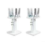 2Pcs Floor Mounting Radiator Leg Kit, Adjustable Radiator Fixed Foot Bracket, Adjustable Height 14-21cm, for for Residential or Commercial Heating Systems, Easy Installation