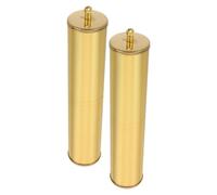 2pcs Floor Standing Clock Decorative Hammer Metal Hollow Gold Antique