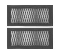 2Pcs Floor Vent Covers,Baby Proof Vent Cover,Soft Silicone Vent Cover,for Home Floor,Catches Debris Hair Prevents Creepy Crawlies,Easy Instal,12.6 * 6.7in (Black)
