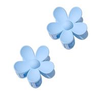 2pcs Floral Hair Clip, Blue - Large Cute Claw Clips, Thick Hair, Scrub, Hair Clip with Flower Petals for Women and Men