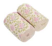 2pcs Floral Printed Toilet Paper Roll, Paper Rose Design for Bathroom Decor | Creative Tissue Style, High Absorbency, Suitable for Hotels, Weddings, Parties and Elegant Guest Facilities 14.1x9.5x6.1cm