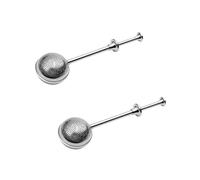 2Pcs Flour Duster for Baking,304 Silver Stainless Steel Flour Powder Filter Spoon, Baker Dusting Wand for Sugar Flour Spices, Flour Sugar Powder Spoon Kitchen Tools Baking Sifters Baking Tools