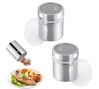 2PCS Flour Shaker & Icing Sugar Shaker - Premium Powder Shaker Set, Perfect for Baking, Sifting, Dusting, & Decorating Cakes, Smooth Sifting, BPA-Free, Easy to Use