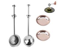 2PCS Flour Sifter, Flour Shaker, 2-Piece Set with 2 Round Dishes, Ideal for Home Bakers, Tea Enthusiasts, and Cooking Lovers, Perfect for Sifting Flour, Sugar, and Spices
