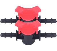 2PCS Flow Regulator ABS Plastic Liquid Control Valve Water Stop Valve Straight Through Valve (8MM Flow Regulator)
