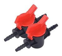 2PCS Flow Regulator ABS Plastic Liquid Control Valve Water Stop Valve Water Pump Straight Through Valve (4MM Flow Regulator)