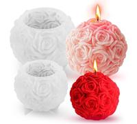 2PCS Flower Cluster Candle Moulds for Candle Making,Candle Moulds, 50mm and 60mm, DIY Candle Making Moulds for Home Decor, Party and Wedding Decorations