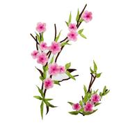 2Pcs Flower Embroidered Patches Sew On Embroidery Applique Flower Fabric Collar Patches for Clothing Jeans Jackets Skirt Crafting for Fashion Enthusiasts