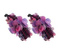 2pcs Flower Fabric Banana Clip for Women, Strong Hold Hair Accessory