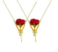 2Pcs Flower Holder Necklace for Real Flowers, Minimalist Metal Vase Pendant for Fresh or Dried Blooms, DIY Birth Flower Pressed Flowers Insert Necklace, Creative Bouquet Jewelry Gift for Mom Wife
