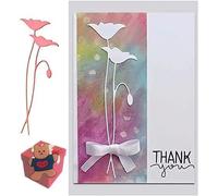 2Pcs Flower Leaf Die Cuts, Flower Leaf Cutting Dies Cut Stencils for DIY Scrapbooking Photo Album Decorative Embossing Paper Dies for Card Making Templated, Die-Cutting, Scrapbooking