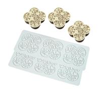 2Pcs Flower/Leaf Pattern Lace Mat Pastries Molds Fondant Impressions Mats Chocolate Silicone Easy to Cleans Chocolate Candy Silicones Fondants Decorating Tool Laces Tool