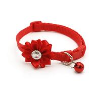 2pcs Flower Pet Bell Collar Adjustable Pcv Pp for Cat Dog