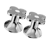 2pcs Flower Shaped Toilet Tank Button Pusher for Bathroom, Silver