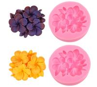 2Pcs Flower Silicone Mold 3D, Cute Flower Silicone Candle Molds, 3D Subtlety Silicones Flowers Molds for Candle Making, Fondant Chocolate, Cake Decorating, Soap, Candy Clay Lotion Bar Wax DIY Craft