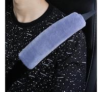 2Pcs Fluffy Car Seat Belt Pads Plush Seat Belt Strap Cover Soft Faux Fur Seat Belt Shoulder Strap Cover Harness Pad Comfort Travel Cushion Safety Belts Cover Seatbelt Protector for Kids Adult