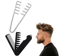 2pcs Fluffy Texture Styling Comb for Men,Portable Folding Voluminous Wide Tooth Styling Combs Kit Roots Volume Tool Volumizing Comb Barber Detanglers Tools for Women Men Bangs Hairdressing Accessory