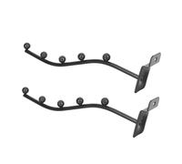 2Pcs Flute Hanging Rack, Iron Groove Hooks, Easy Install Display Holder for Flute, Black Wall-Mounted Accessory for Interior Decor