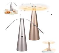 2Pcs Fly Fan for Tables - Portable & Ultra-Quiet Mosquito Rechargeable Repellent Fan with Soft Holographic Blades for Indoor, Outdoor, Picnic, BBQ, Party (Battery Powered)
