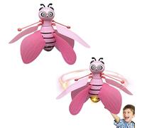 2PCS Flying Bee Toys, Educational Suspended Games, Rechargeable Hand Sensor Bee Electric Flying Toy, Hand Sensor FlyingBee with Light, for Picnics, Camping, Outdoor Activity, Boys, Girls